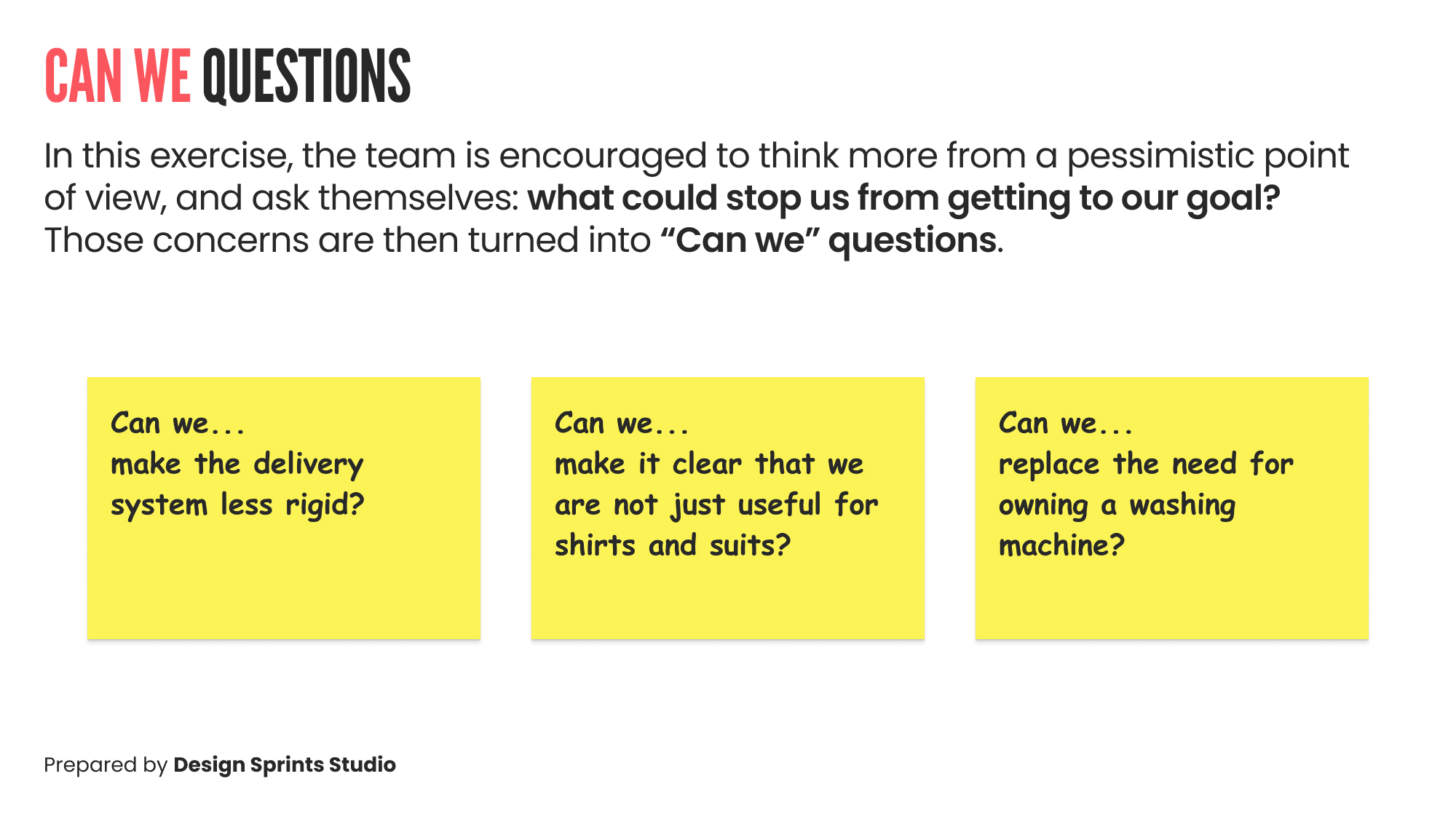 Design Sprint: Can We Questions
