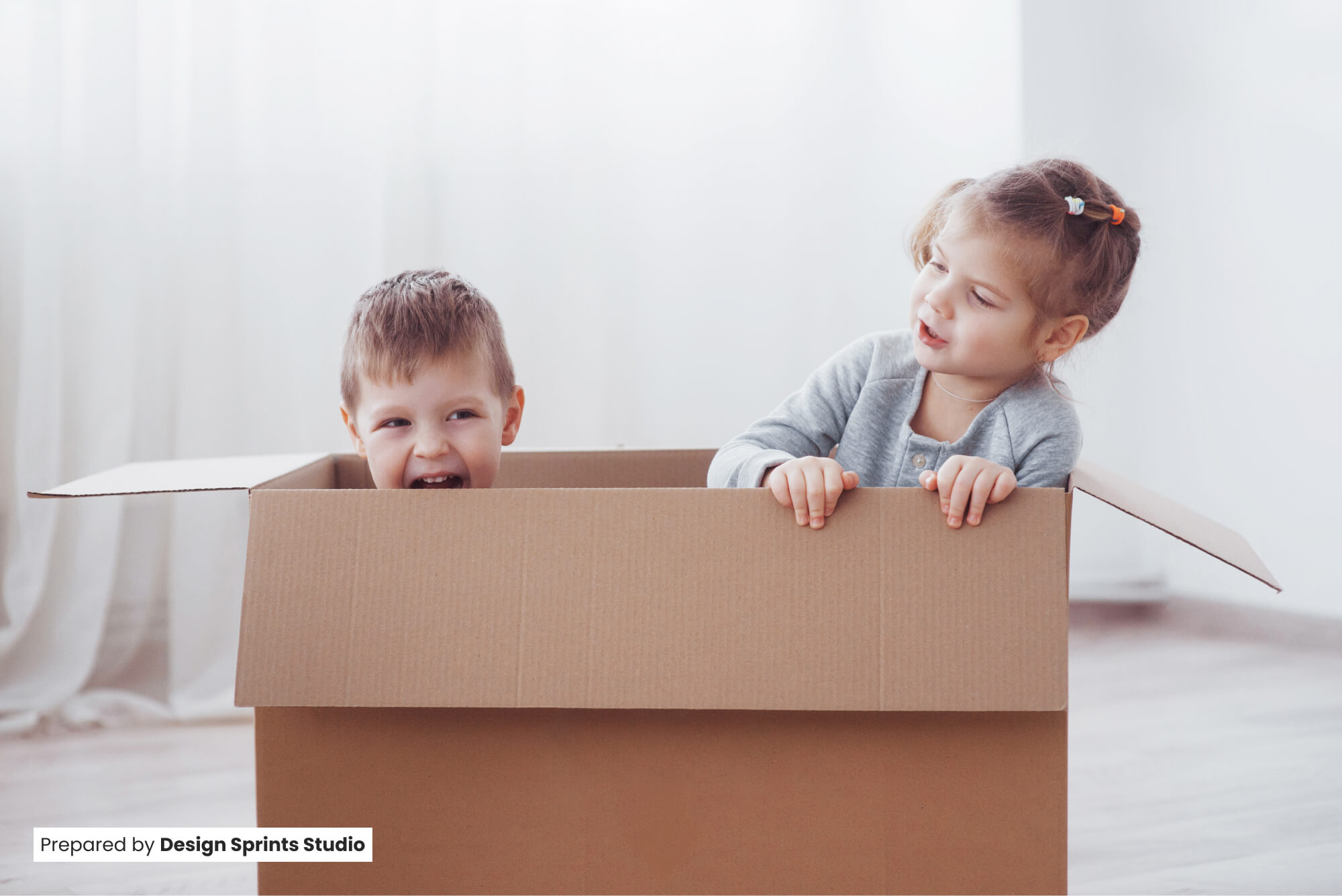 Kids having fun with just a box