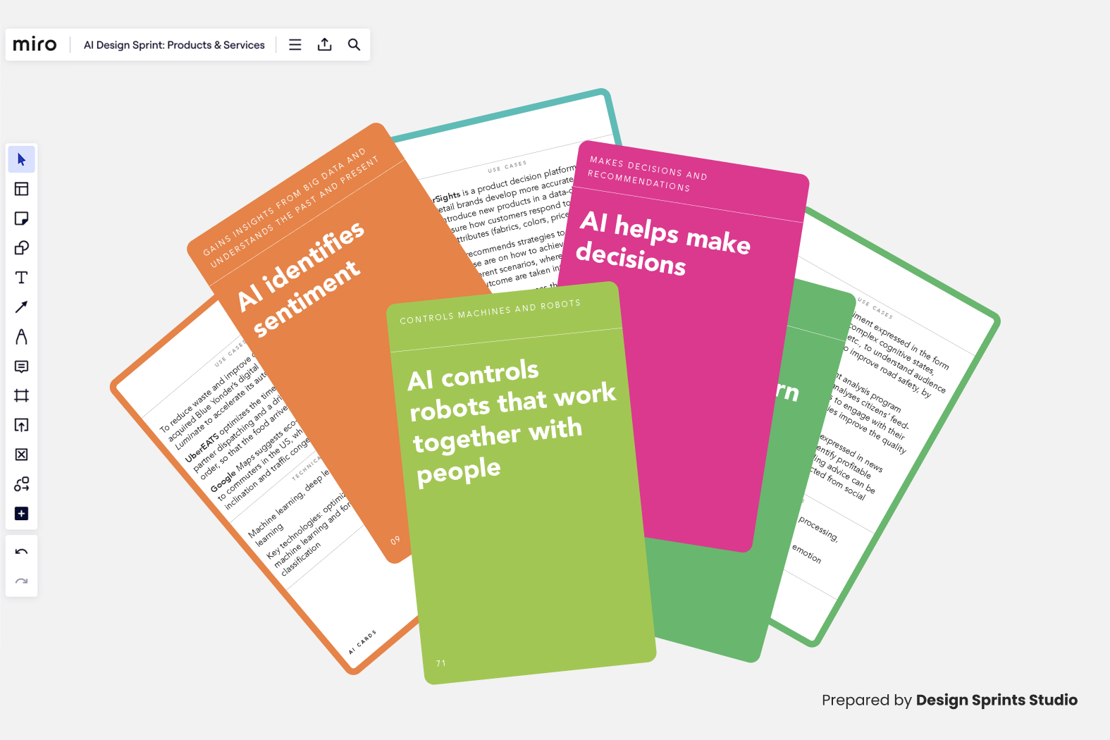 AI Method Cards for AI Design Sprints